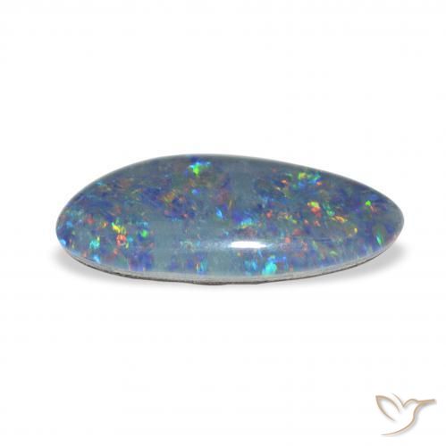Opal Triplet Gemstone in 17 x 8.3 mm Size for Sale, Opal Triplet Stone in Multicolor Color
