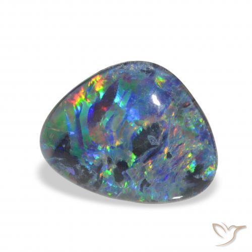 3.92 ct Multicolor Opal Triplet Stone, Natural Opal Triplet in Fancy Cabochon Shape for Sale