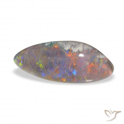 2.41 ct Multicolor Opal Triplet Stone, Natural Opal Triplet in Fancy Cabochon Shape for Sale