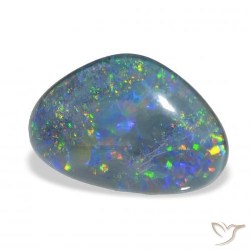 7.15 ct Multicolor Opal Triplet Stone, Natural Opal Triplet in Fancy Cabochon Shape for Sale
