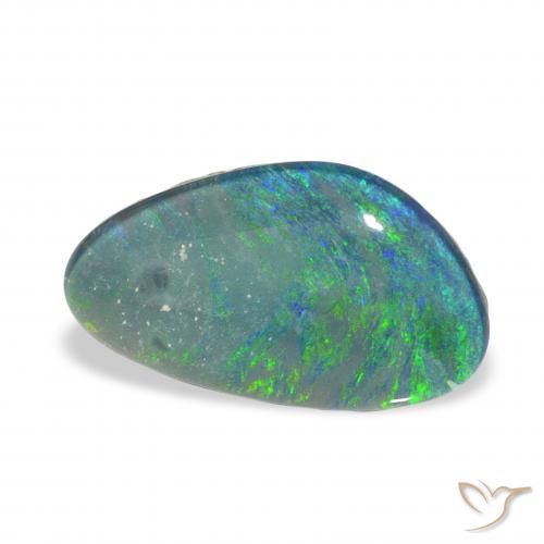 3.35 ct Multicolor Opal Triplet Stone, Natural Opal Triplet in Fancy Cabochon Shape for Sale