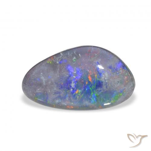3.11 ct Multicolor Opal Triplet Gemstone, Opal Triplet Gem in Fancy Cabochon Shape for Sale.