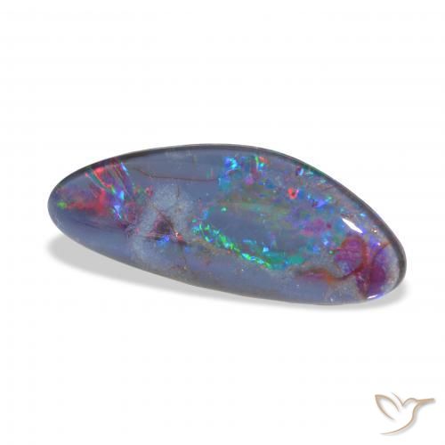 6.84 ct Multicolor Opal Triplet Stone, Natural Opal Triplet in Fancy Cabochon Shape for Sale