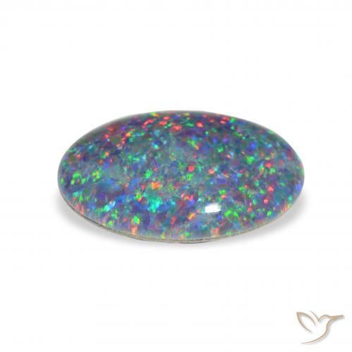 Opal Triplet Gemstone in 14 x 10 mm (calibrated) Size for Sale, Opal Triplet Stone in Multicolor Color