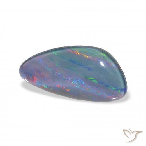 4.33 ct Multicolor Opal Triplet Stone, Natural Opal Triplet in Fancy Cabochon Shape for Sale