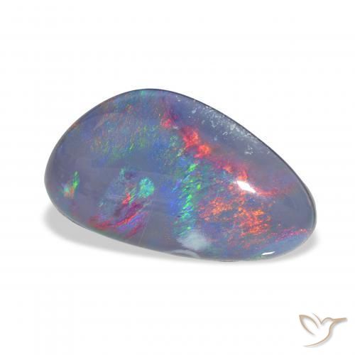7.82 ct Multicolor Opal Triplet Stone, Natural Opal Triplet in Fancy Cabochon Shape for Sale