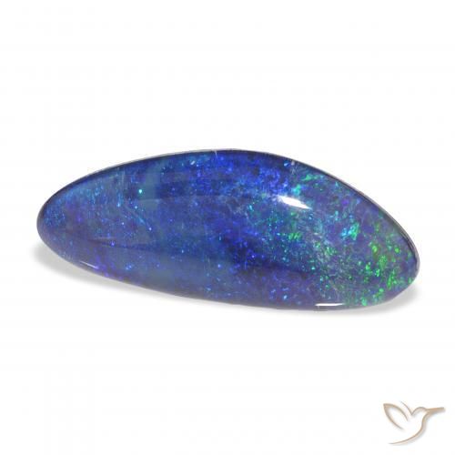7.40 ct Multicolor Opal Triplet Stone, Natural Opal Triplet in Fancy Cabochon Shape for Sale