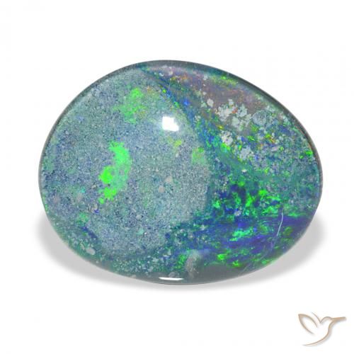 9.72 ct Multicolor Opal Triplet Gemstone, Opal Triplet Gem in Fancy Cabochon Shape for Sale.
