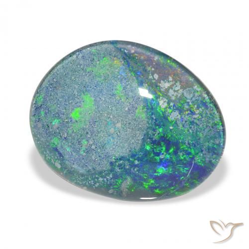 9.72 ct Multicolor Opal Triplet Stone, Natural Opal Triplet in Fancy Cabochon Shape for Sale