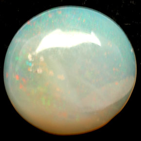 1.88 ct Multicolor Opal Gemstone, Opal Gem in Round Cabochon Shape for Sale.