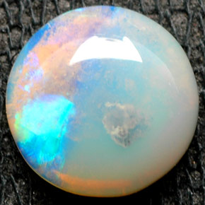1.11 ct Multicolor Opal Gemstone, Opal Gem in Round Cabochon Shape for Sale.