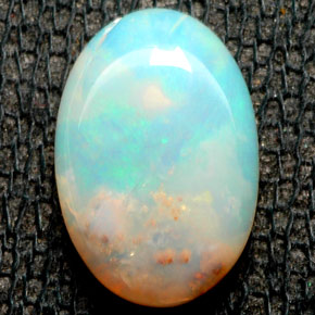 1.68 ct Multicolor Opal Stone, Natural Opal in Oval Cabochon Shape for Sale