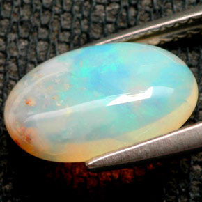 Opal Gemstone in 11.3 x 7.7 mm Size for Sale, Opal Stone in Multicolor Color