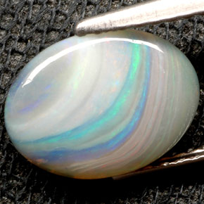 1.32 ct Multicolor Opal Gemstone, Opal Gem in Oval Cabochon Shape for Sale.