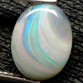 1.32 ct Multicolor Opal Stone, Natural Opal in Oval Cabochon Shape for Sale