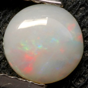 0.52 ct Multicolor Opal Stone, Natural Opal in Round Cabochon Shape for Sale