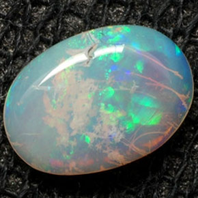 0.36 ct Multicolor Opal Gemstone, Opal Gem in Oval Cabochon Shape for Sale.