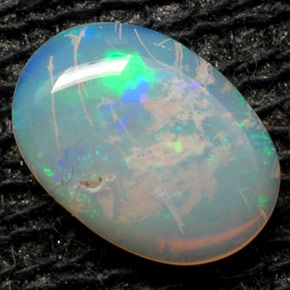 0.36 ct Multicolor Opal Stone, Natural Opal in Oval Cabochon Shape for Sale