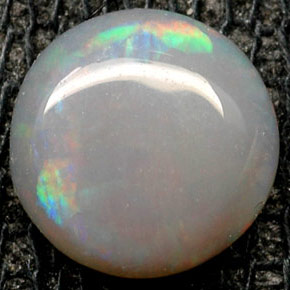 0.55 ct Multicolor Opal Stone, Natural Opal in Round Cabochon Shape for Sale