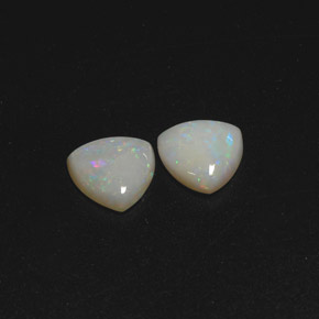 1.29 ct Multicolor Opal Gemstone, Opal Gem in Trillion Cabochon Shape for Sale.