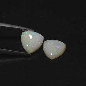 1.29 ct Multicolor Opal Stone, Natural Opal in Trillion Cabochon Shape for Sale