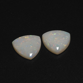 1.12 ct Multicolor Opal Gemstone, Opal Gem in Trillion Cabochon Shape for Sale.