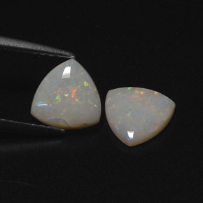1.12 ct Multicolor Opal Stone, Natural Opal in Trillion Cabochon Shape for Sale