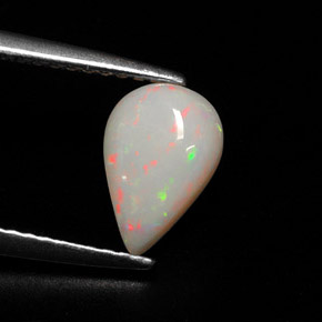 0.86 ct Multicolor Opal Stone, Natural Opal in Pear Cabochon Shape for Sale