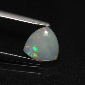 0.64 ct Multicolor Opal Stone, Natural Opal in Trillion Cabochon Shape for Sale