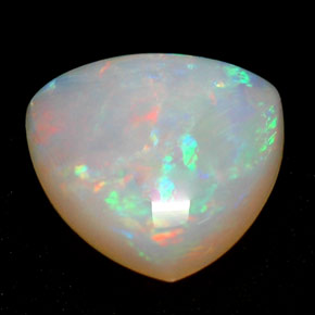 0.68 ct Multicolor Opal Gemstone, Opal Gem in Trillion Cabochon Shape for Sale.