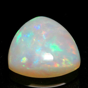 0.68 ct Multicolor Opal Stone, Natural Opal in Trillion Cabochon Shape for Sale