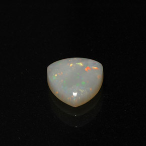 0.77 ct Multicolor Opal Gemstone, Opal Gem in Trillion Cabochon Shape for Sale.