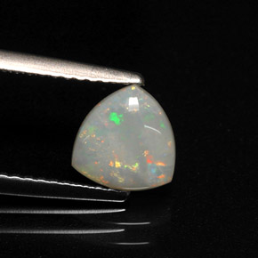 0.77 ct Multicolor Opal Stone, Natural Opal in Trillion Cabochon Shape for Sale
