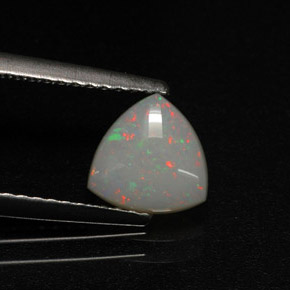 0.58 ct Multicolor Opal Stone, Natural Opal in Trillion Cabochon Shape for Sale
