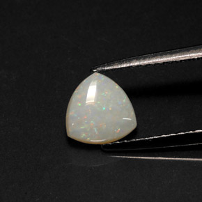 0.70 ct Multicolor Opal Gemstone, Opal Gem in Trillion Cabochon Shape for Sale.