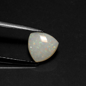 0.70 ct Multicolor Opal Stone, Natural Opal in Trillion Cabochon Shape for Sale