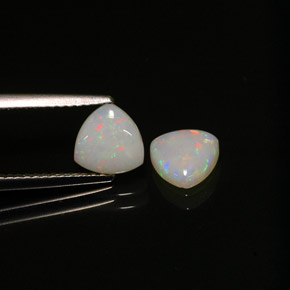 1.22 ct Multicolor Opal Stone, Natural Opal in Trillion Cabochon Shape for Sale