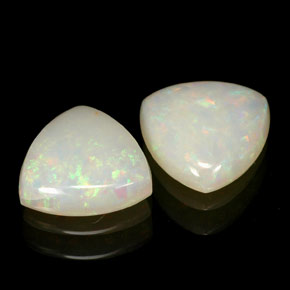 1.33 ct Multicolor Opal Gemstone, Opal Gem in Trillion Cabochon Shape for Sale.