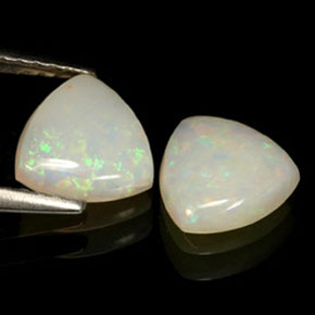 1.33 ct Multicolor Opal Stone, Natural Opal in Trillion Cabochon Shape for Sale