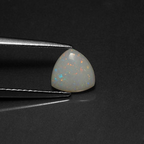 0.46 ct Multicolor Opal Gemstone, Opal Gem in Trillion Cabochon Shape for Sale.