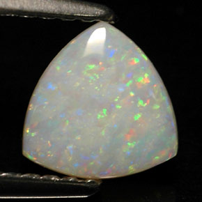 0.49 ct Multicolor Opal Gemstone, Opal Gem in Trillion Cabochon Shape for Sale.