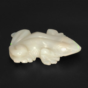 24.78 ct Multicolor Opal Gemstone, Opal Gem in Carved Frog Shape for Sale.