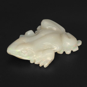 24.78 ct Multicolor Opal Stone, Natural Opal in Carved Frog Shape for Sale