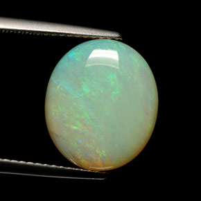 5.47 ct Multicolor Opal Stone, Natural Opal in Oval Cabochon Shape for Sale