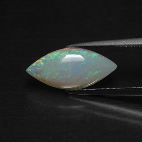 1.56 ct Multicolor Opal Gemstone, Opal Gem in Marquise Cabochon Shape for Sale.