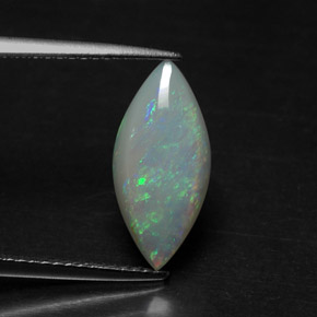 1.56 ct Multicolor Opal Stone, Natural Opal in Marquise Cabochon Shape for Sale