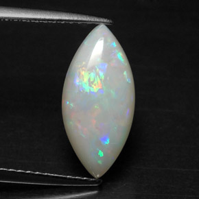 2.22 ct Multicolor Opal Gemstone, Opal Gem in Marquise Cabochon Shape for Sale.