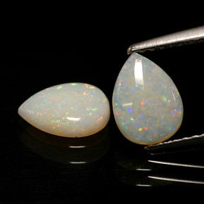 1.19 ct Multicolor Opal Stone, Natural Opal in Pear Cabochon Shape for Sale