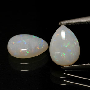 1.25 ct Multicolor Opal Stone, Natural Opal in Pear Cabochon Shape for Sale