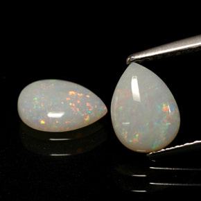 1.12 ct Multicolor Opal Stone, Natural Opal in Pear Cabochon Shape for Sale